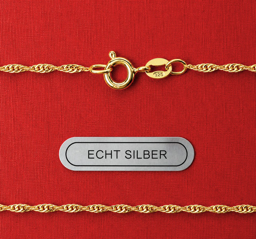 Singapur kette echt silber - silber, 925