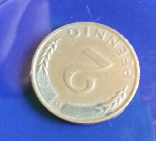 Geld münze 2 pfennig - dm-,