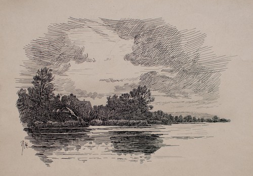 Robert heinrich landschaft see - robert,