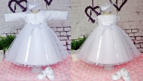 Set teilig taufkleid - set,