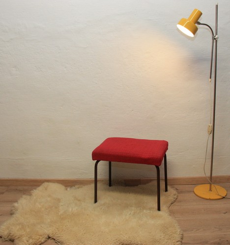 Ddr sitzhocker rot stoff - ddr,