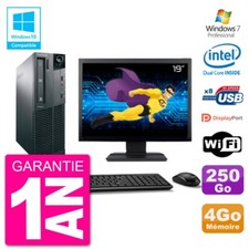PC LENOVO M82 SFF Bildschirm 19 " G2020 RAM 4Go Scheibe 250Go Dvd-Brenner Wifi