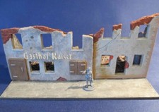 1:72  Diorama - Zubehör: Doppelhaus Ruine 7 unbemalte Teil für Diorama NEU