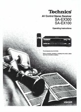 Technics Bedienungsanleitung für SA-EX 100  SA-EX 300 englisch Copy