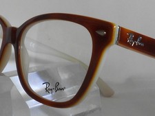RAY BAN, USA-Brillengestell, schmeichelnde Braun/Creme-Töne, Silber-LOGOs, TOP!