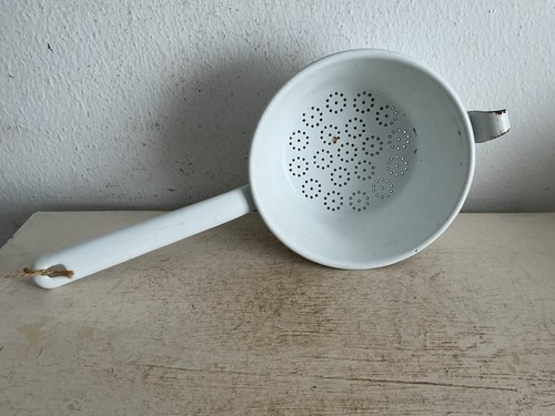 Altes emaille sieb shabby - altes,