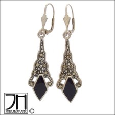 Silber Ohrringe mit Brisur