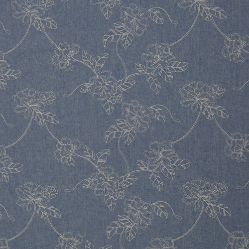 Denim look mit stickerei - 0,5m,