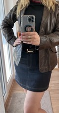 Marke Aviatrix®️ Leder Jacke Damen Gr M - L Braun Top Blazer Oberteil Leather