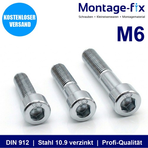 Zylinderschrauben din 912 - m6,