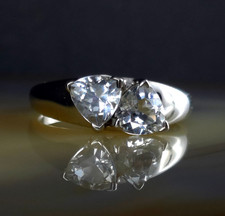 Ring Silber 925 Bergkristall 20,5 mm  - modern attraktiv & schön funkelnd