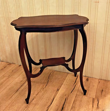 Jugendstil Beistelltisch Mahagoni um 1900 Tisch geschwungene Beine