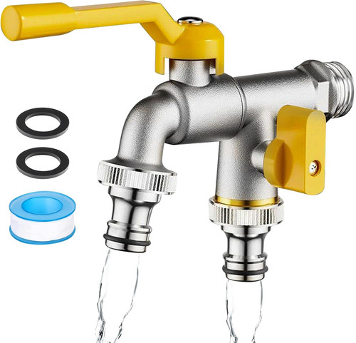Doppel wasserhahn garten 2 - wasserhahn,