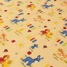 Kinder Stoff Baby Tiere Kuh Maus Esel Meterware Baumwolle Kinderzimmer Deko