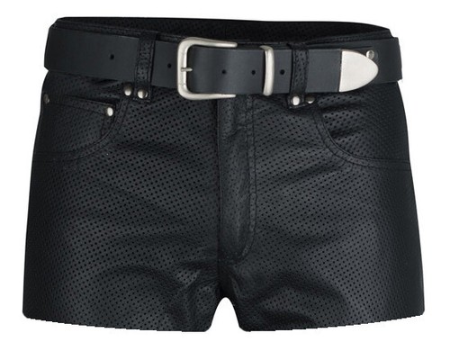 Lederhose kurz schwarz leder - lederhose,