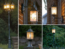 Laternen für draußen wetterfest, Ideen Gartenbeleuchtung, Gartenlampen mit Strom