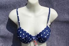 BIKINI OBERTEIL GRÖSSE 36 70C VON ESPRIT DUNKELBLAU MIT WEISSEN PÜNKTCHEN BÜGEL