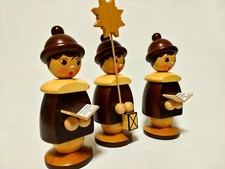 3x Kurrendefiguren natur von Schalling Seiffen