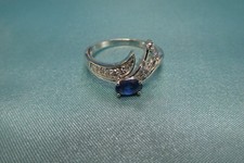 K132-925er Silberring m Blauem