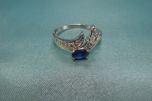 K132 925er silberring - m, blauem
