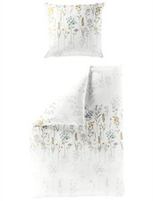 Bierbaum Biber Bettwäsche 135x200 Wiesenblumen bleu natur Gräser 4114-10