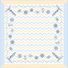 Tischdecke maritim blau - maritim, in