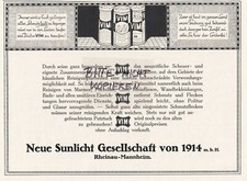 RHEINAU-MANNHEIM Werbung 1915 Neue Sunlicht Gesellschaft VIM Putz-Scheuermittel 