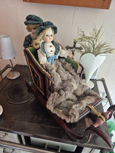 Antiker alter puppenschlitten - antiker,