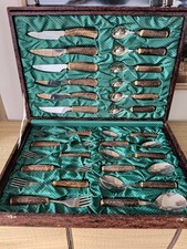 ABS DDR Besteck Set Kasten Hirschhorn 24 teilig 6 Personen