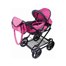 Amia Puppenwagen pink/grau