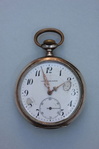 Silberne taschenuhr mit - taschenuhr,