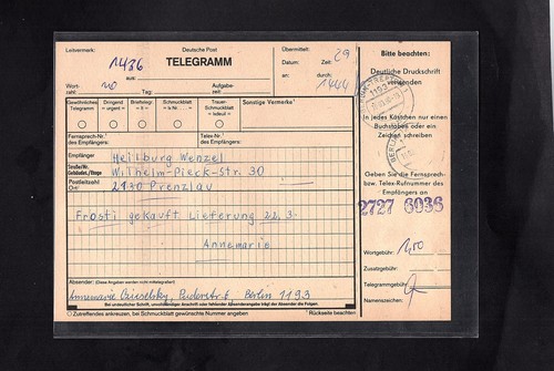 Ddr telegramm mit me - telegramm, me.f