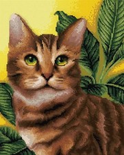 Diamond Painting Kätzchen mit grünen Augen (UAB ArtiBalta) NEU/OVP