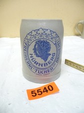 5540.      Alter Steingut Bierkrug  Tucher Nürnberg  Deko  Bierkrug 0,5 L