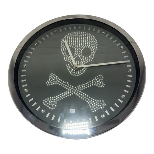 Wanduhr schwarz quarz diamant - schwarz,