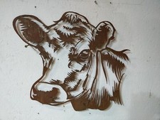 Wanddeko "Kuhkopf" Edelrost