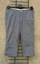 Damen Hose Capri "Esprit" Gr. 40 Blau-Weiß kariert nagelneu