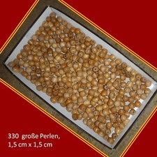 330 große Perlen in naturfarben,Holzperlen, beige,1,5 cm x 1,5 cm,natur,Holz