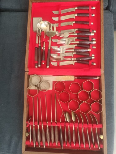 Antik gabel messer - gabel, komplet
