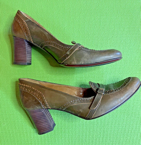 Damen pumps halbschuhe khaki - halbschuhe,