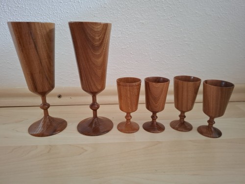 Wein likörbecher aus holz - , holz.