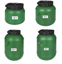 4 Stück Weithalsfass Futtertonne Fasssilage Regen Fass Gepäcktonne 5/10/20/30L