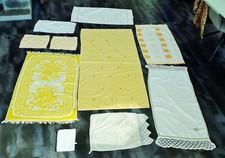 Badetuch Mikrofaser & 4 Handtücher & 4 Gästetücher & Waschlappen Baumwolle gelb