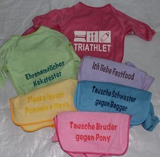 Lätzchen Baby Ärmellätzchen Klettverschluss diverse Farben motiv witzige Sprüche