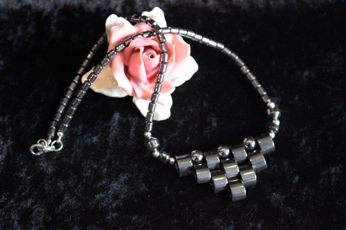 Edelsteinkette collier hematit - collier,