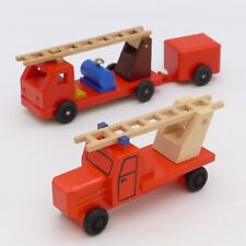 Erzgebirge Handarbeit 2 Holz-Modelle der Feuerwehr, siehe Bilder o. EB7860