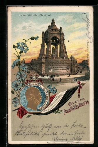 Lithographie porta westfalica - lithographie,