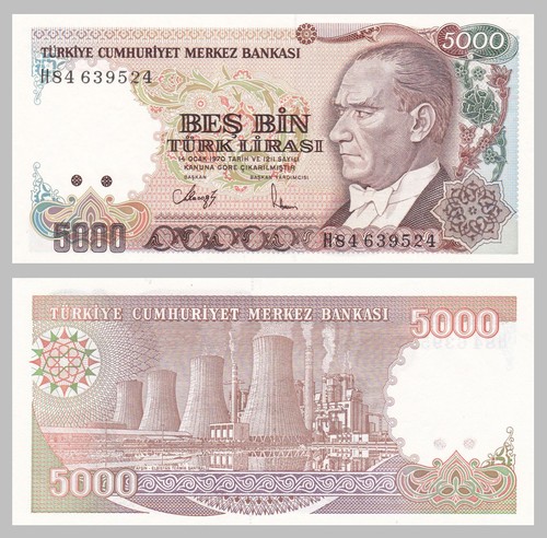 Türkei turkey 5000 lira - türkei, /