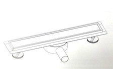 VBChome Duschrinne 90 cm befliesbar Edelstahl Bodenablauf doppelseitiger Ablauf