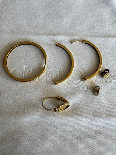Goldfarbene creolen ohrringe - goldfarbene, 1